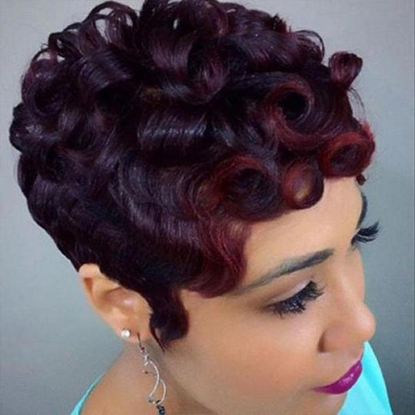 Sassy Short Curly Layered Hair Wig for Black Women