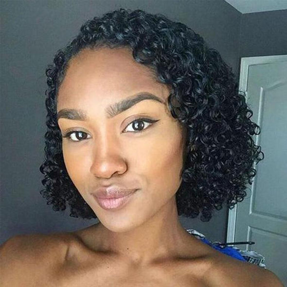 Sassy Chin Length Curly Bob Hair Wig for Black Women