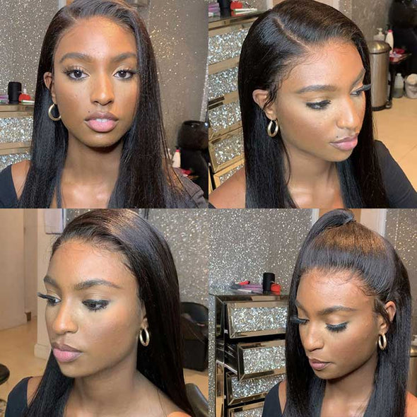 Bronze Black Straight Hair