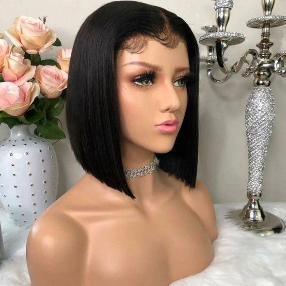 Short Bob Wigs Straight Wigs Pre Plucked With Baby Hair Glueless Wig