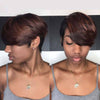 Women Pixie Layered Short Straight Wig for African American