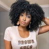 Afro Kinky Curly Wig With Bangs