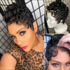 Glueless Black Pixie Cut Wig Natural Look