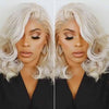 Light blonde Short Hair Wavy Glueless Wig