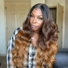 Body Wave Long Natural Black Brown Glueless Lace Wig