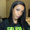 16" Black Straight Daily Glueless Wig