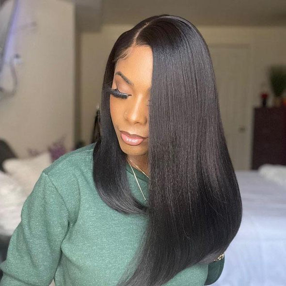 20" Glueless Black Straight Wig