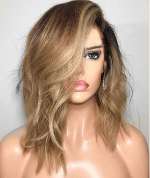 Light blonde short wig