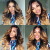 Black Gradient Champagne Body Wave Wig