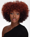 O.U Style Afro Red Brown Glueless Natural Wig-14