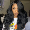 Glueless Black Long Wavy Wig