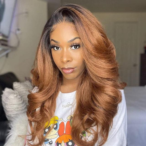 Beauty Glueless Brown Long Wavy Wig