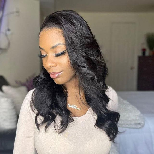 20' Glueless Black Wavy Wig