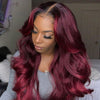 Glueless Long Rose Red Wavy Wig