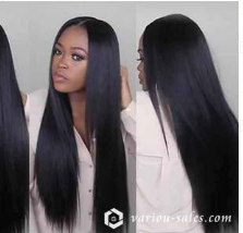 Naturally Wig（Malaysian Hair）— “Black /Light brown/Dark Brown”140%(Extra Thick As In Video)