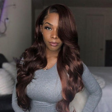 Glueless Coffee Color Long Wavy Wig