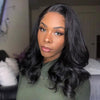 18" Glueless Shoulder Black Wavy Wig