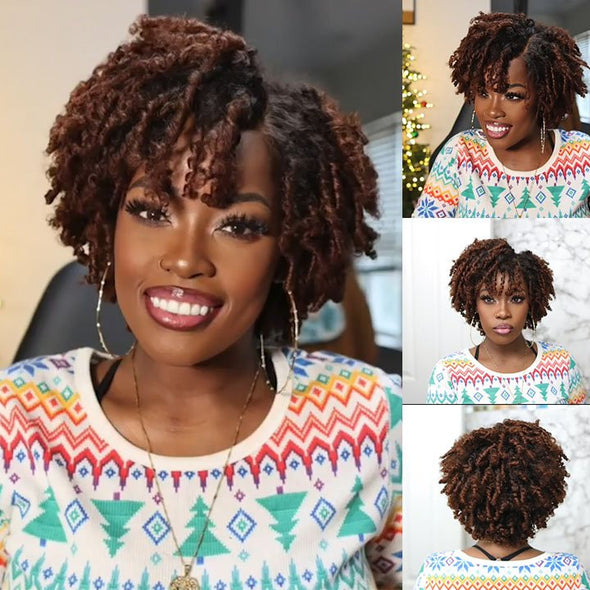 Brown Natural Curly Gorgeous Glueless Wig