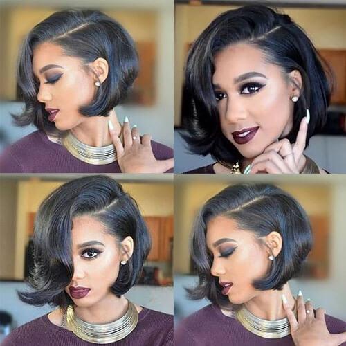 Body Wave Short Cut Frontal Wig-140%(Extra Thick As In Video)