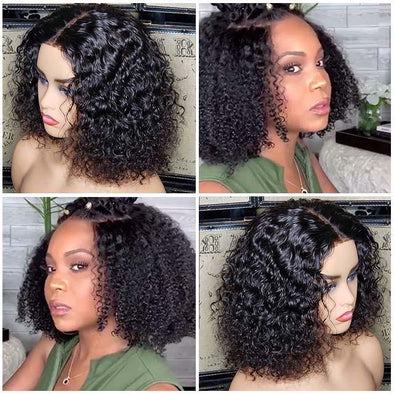 Black Curly Bob Short Wig