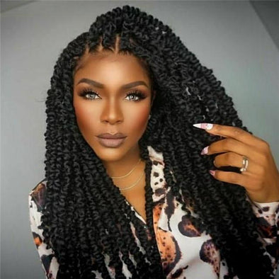 Black Prepluck Glueless Fashion Braid Wigs-1