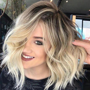 Short Blonde Wave Wig