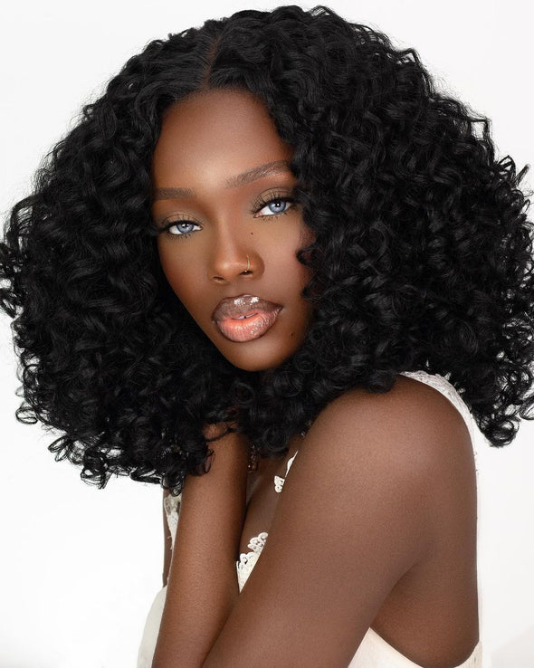 O.U Style Short Curly Glueless Natural Wig-21