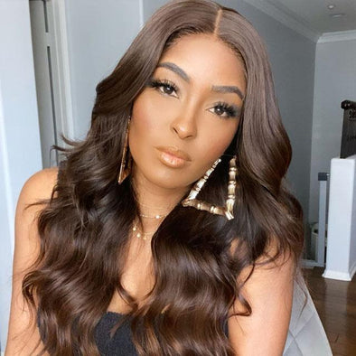 Brown Body Wave Brazilian Wig