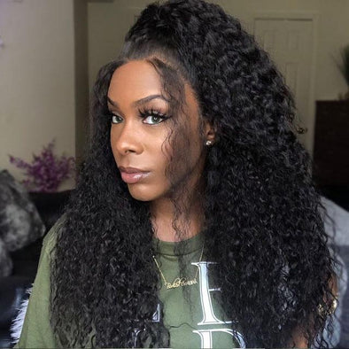 22" Glueless Deep Curly Black Beauty Wig