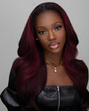 O.U Style Wine Red Wave Glueless Natural Wig-29