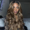 Glueless Long Brown Big Wave Wig