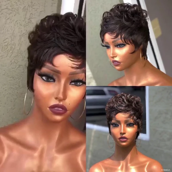 2021 Hot New Fashion Summer Natural Pixie Cut Wig-4