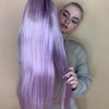 Luxury lavender purple wig