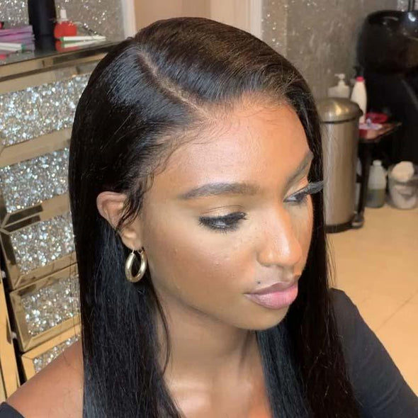 Bronze Black Straight Hair