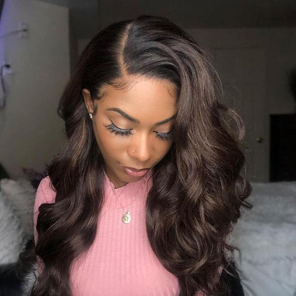 Glueless Long Coffee Color Big Wave Wig