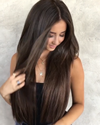 dark brown straight hair