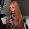 Glueless Long Straigh Orange Wig