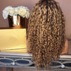 Brown wave curl long hair