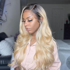 Glueless Black Gold Long Body Wave Wig