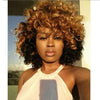 African American Short Curly Hair Wig with Bangs