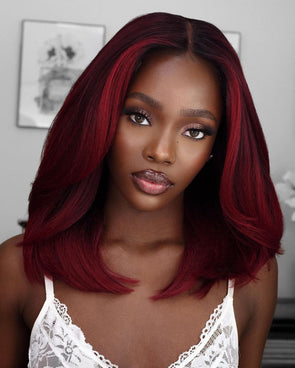 O.U Style Winde Red Shawl Wig Glueless Natural Wig-41