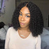 18" Glueless Curly Short Black Wig