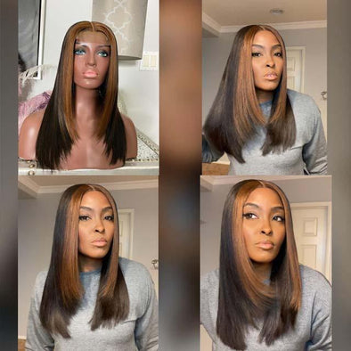 Long Straight Brown  Brazilian Wig