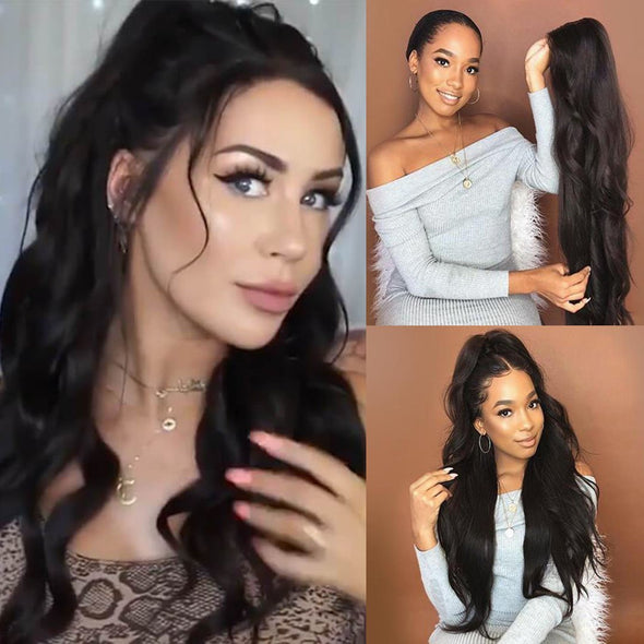 KINGKYLIE Black Long Wig