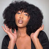 Natural Afro Curly Fringe Wig With Bangs