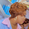 New Pixie Cut Wig Brown Natrual Glueless Wig