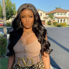 Long Body Wave Wigs Black Brazilian Hair