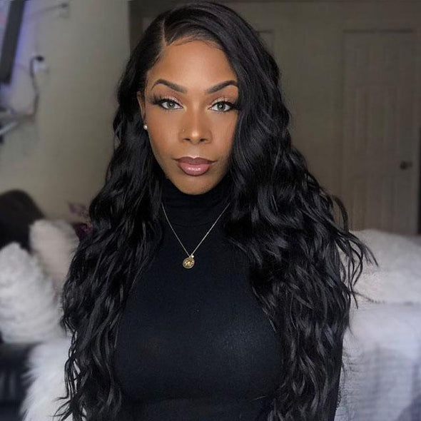 Glueless Natural Wave Black Wig