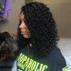 20" Glueless Curly Black Wig