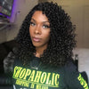 20" Glueless Curly Black Wig